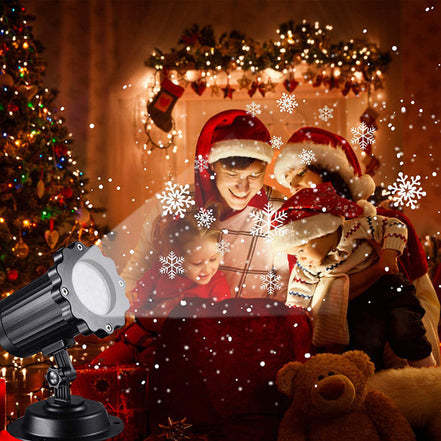 LED Blizzard Snowflake Outdoor Lawn Projector Light
