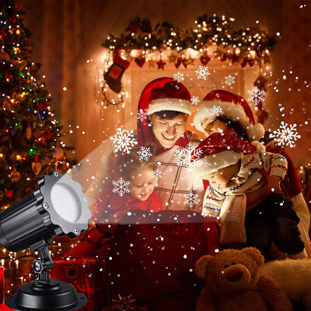 LED Blizzard Snowflake Outdoor Lawn Projector Light