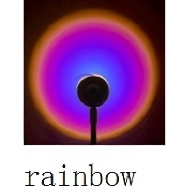 USB Sunset Light Mobile Phone Self Photography Light LED Rainbow Neon Night Light Projector Photography Wall Atmosphere Light